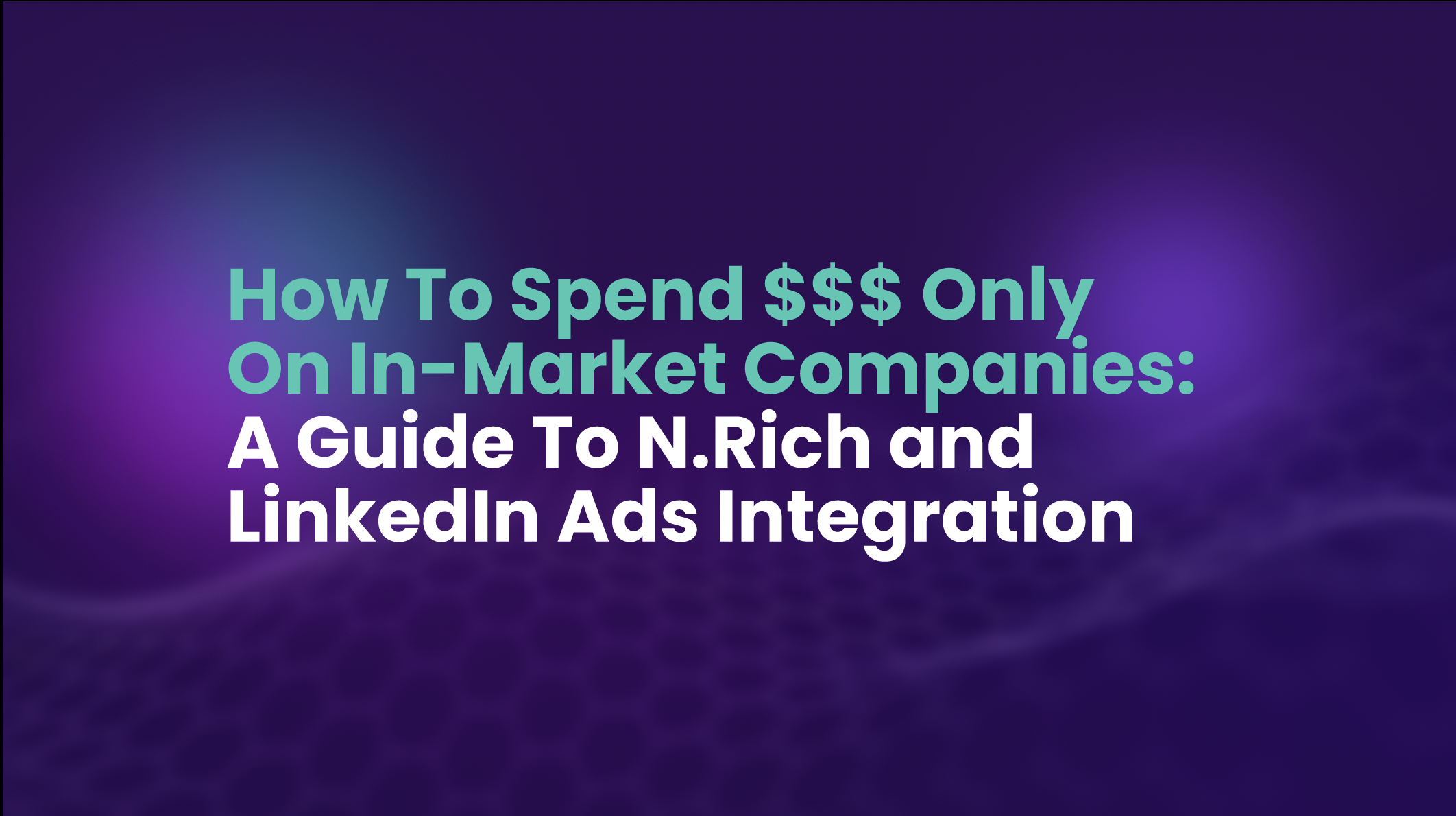 How to Spend $$$ Only on the Right Companies: a Guide to N.Rich Audience Management Integration with LinkedIn Ads